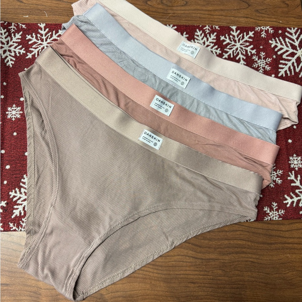 Danskin Women's Briefs in Pink, Gray, and Brown